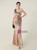 In Stock:Ship in 48 Hours Fancy Gold One Shoulder Sequins Beading Party Dress