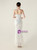 In Stock:Ship in 48 Hours White Sequins Feather Beading Party Dress