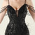 In Stock:Ship in 48 Hours Hot Sale Black Sequins Feather Beading Party Dress