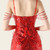 In Stock:Ship in 48 Hours Red Sequins Feather Beading Party Dress