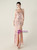 In Stock:Ship in 48 Hours Pink Sequins Straps Feather Party Dress