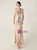 In Stock:Ship in 48 Hours Best Gold Sequins Straps Feather Party Dress