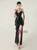 In Stock:Ship in 48 Hours Sexy Black Sequins Straps Feather Split Party Dress