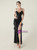 In Stock:Ship in 48 Hours Sexy Black Sequins Straps Feather Split Party Dress