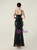 In Stock:Ship in 48 Hours Sexy Black Sequins Straps Feather Split Party Dress