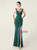 In Stock:Ship in 48 Hours Green V-neck Pleats Split Party Dress