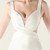 In Stock:Ship in 48 Hours White V-neck Pleats Split Party Dress