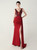 In Stock:Ship in 48 Hours Burgundy V-neck Appliques Party Dress