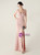 In Stock:Ship in 48 Hours Pink Straps Beading Split Party Dress