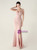 In Stock:Ship in 48 Hours Pink Straps Beading Split Party Dress
