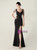 In Stock:Ship in 48 Hours Black Straps Beading Split Party Dress