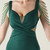 In Stock:Ship in 48 Hours Green Straps Beading Split Party Dress