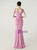 In Stock:Ship in 48 Hours Purple Straps Beading Split Party Dress