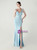 In Stock:Ship in 48 Hours Light Blue Straps Beading Split Party Dress