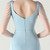 In Stock:Ship in 48 Hours Light Blue Straps Beading Split Party Dress