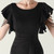 In Stock:Ship in 48 Hours Black Scoop Neck Beading Split Party Dress