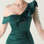 In Stock:Ship in 48 Hours Cheap Green One Shoulder Split Beading Party Dress