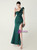 In Stock:Ship in 48 Hours Cheap Green One Shoulder Split Beading Party Dress