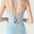 In Stock:Ship in 48 Hours Light Blue Straps Sequins Appliques Party Dress