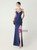 In Stock:Ship in 48 Hours Navy Blue Straps Beading Party Dress