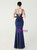 In Stock:Ship in 48 Hours Navy Blue Straps Beading Party Dress