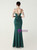 In Stock:Ship in 48 Hours Green Straps Beading Party Dress