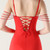 In Stock:Ship in 48 Hours Red Straps Beading Party Dress
