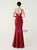 In Stock:Ship in 48 Hours Burgundy Straps Beading Party Dress