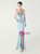 In Stock:Ship in 48 Hours Light Blue Mermaid Straps Appliques Party Dress