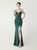 In Stock:Ship in 48 Hours Green Mermaid Straps Appliques Party Dress