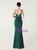 In Stock:Ship in 48 Hours Green Mermaid Straps Appliques Party Dress