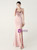In Stock:Ship in 48 Hours Pink Mermaid Straps Appliques Party Dress