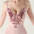 In Stock:Ship in 48 Hours Pink Mermaid Straps Appliques Party Dress