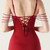 In Stock:Ship in 48 Hours Burgundy Mermaid Straps Appliques Party Dress