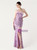 In Stock:Ship in 48 Hours Fashion Purple One Shoulder Sequins Feather Party Dress