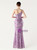 In Stock:Ship in 48 Hours Fashion Purple One Shoulder Sequins Feather Party Dress