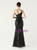 In Stock:Ship in 48 Hours Modern Black One Shoulder Sequins Feather Party Dress