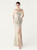 In Stock:Ship in 48 Hours Popular Apricot Silver One Shoulder Sequins Feather Party Dress