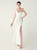 In Stock:Ship in 48 Hours Unique White One Shoulder Beading Party Dress