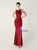 In Stock:Ship in 48 Hours Burgundy Halter Beading Party Dress
