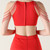 In Stock:Ship in 48 Hours Red Halter Beading Party Dress