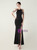 In Stock:Ship in 48 Hours Black Halter Beading Party Dress