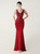 In Stock:Ship in 48 Hours Burgundy V-neck Lace Beading Party Dress