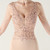 In Stock:Ship in 48 Hours Apricot V-neck Lace Beading Party Dress