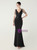 In Stock:Ship in 48 Hours Black V-neck Lace Beading Party Dress