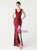 In Stock:Ship in 48 Hours Burgundy Sequins V-neck Sleeveless Party Dress
