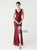 In Stock:Ship in 48 Hours Burgundy Sequins V-neck Sleeveless Party Dress