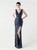 In Stock:Ship in 48 Hours Navy Blue Sequins V-neck Sleeveless Party Dress