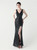 In Stock:Ship in 48 Hours Black Sequins V-neck Sleeveless Party Dress