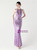 In Stock:Ship in 48 Hours Fashion Lavender Mermaid Sequins Halter Party Dress